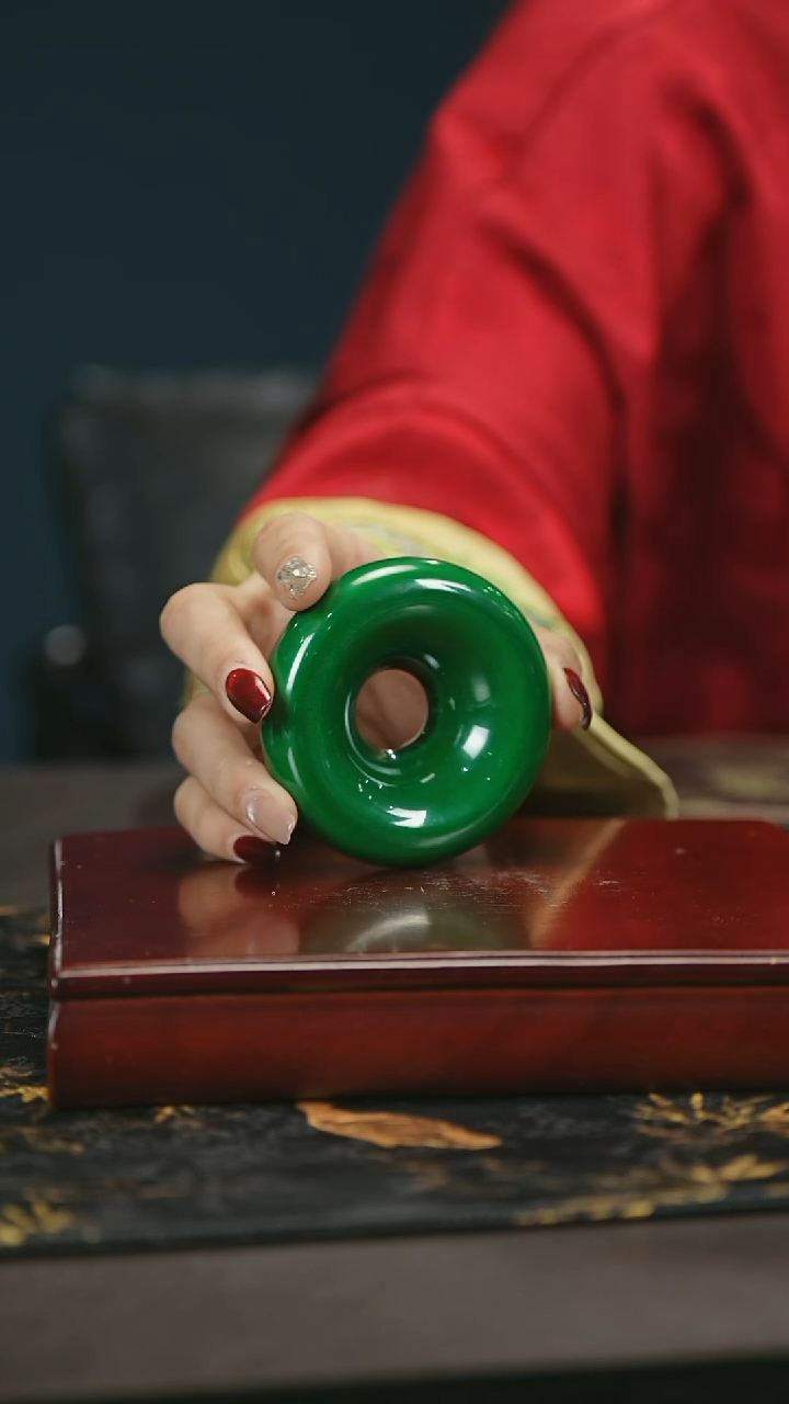 【闪购商品】瓷堂里郎窑绿甜甜圈盖置