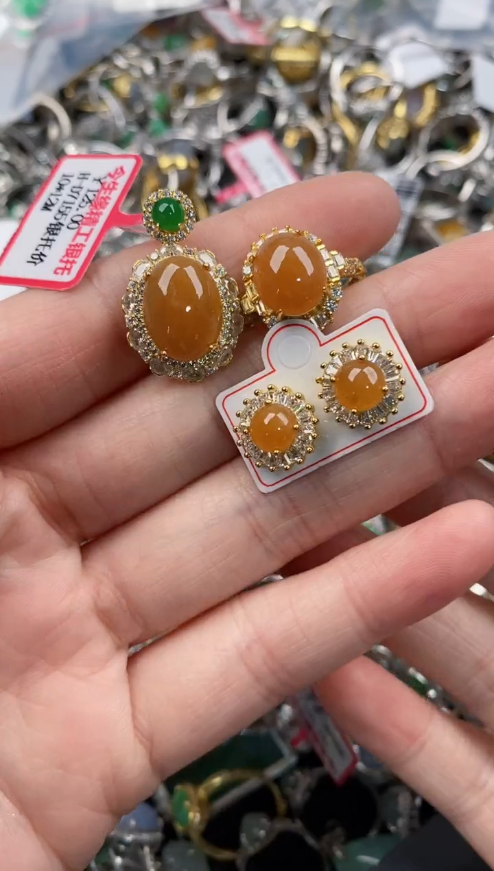 银S925镶嵌戒指翡翠222                8