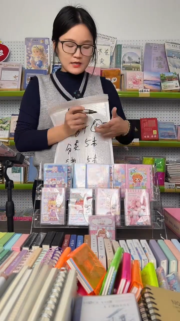 5本分类手账+5本三折叠  女款