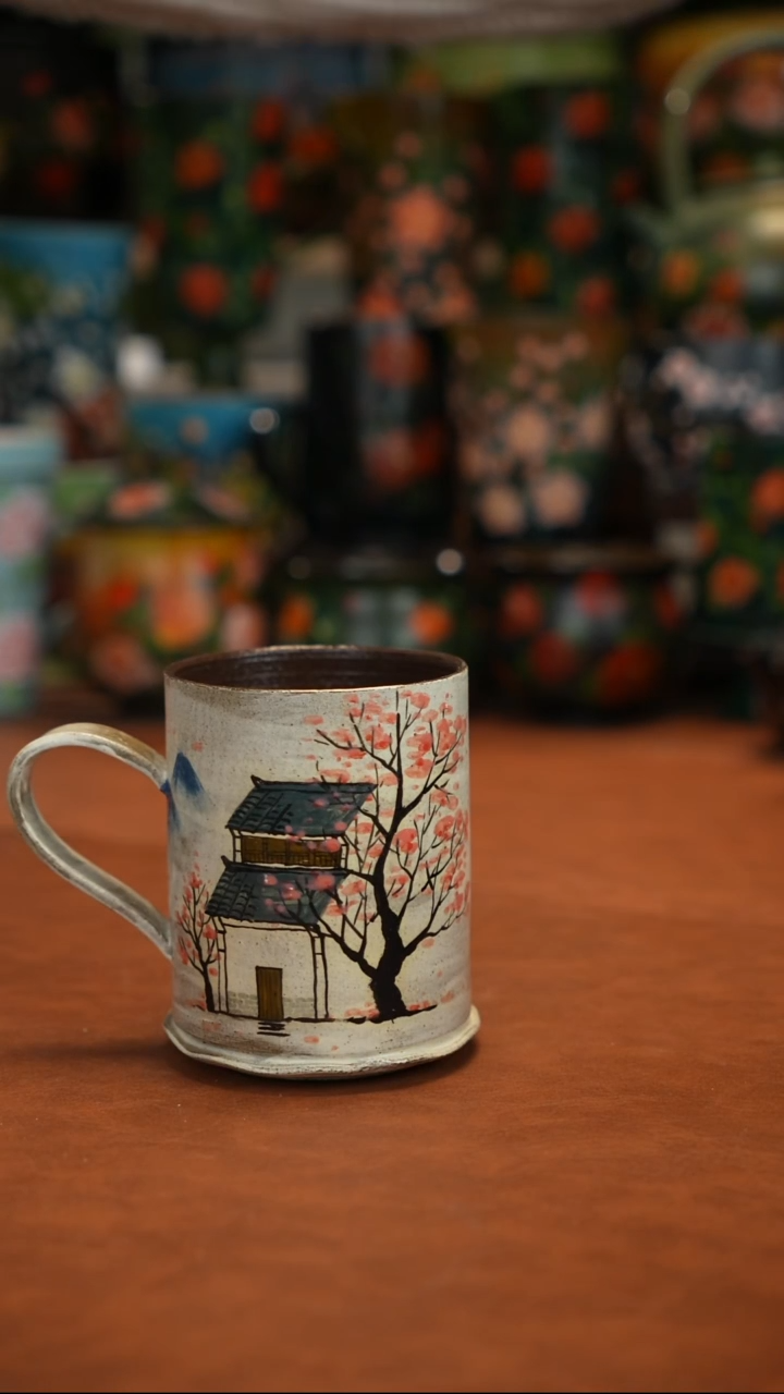 油画  釉下彩   杯子