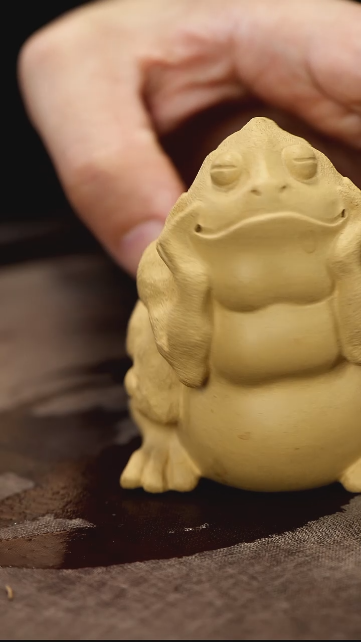 紫砂茶宠紫砂思考蛙