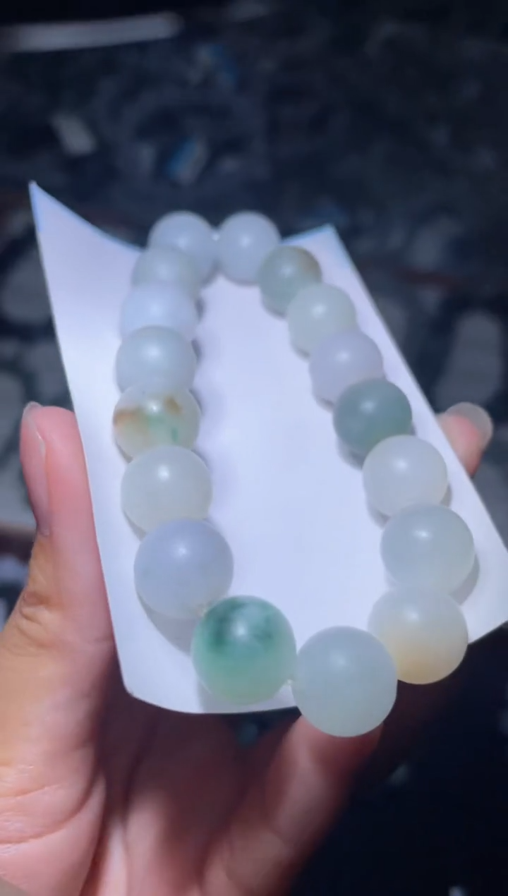 未镶嵌定制翡翠天然缅甸翡翠手串7