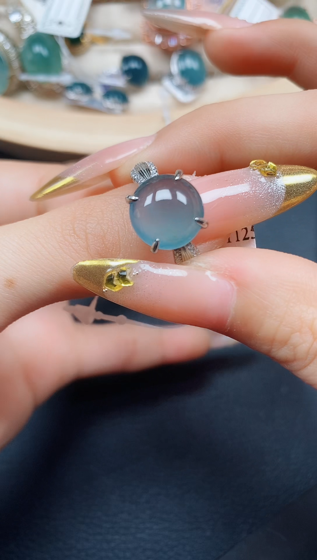 【闪购商品】翡翠戒指银S925镶嵌翡翠