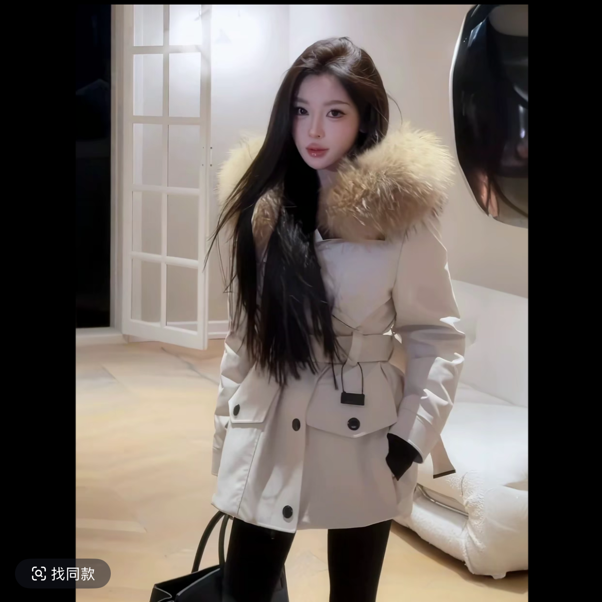 欧货爆款卡其收腰女冬季2025新款高级感超好看派克服