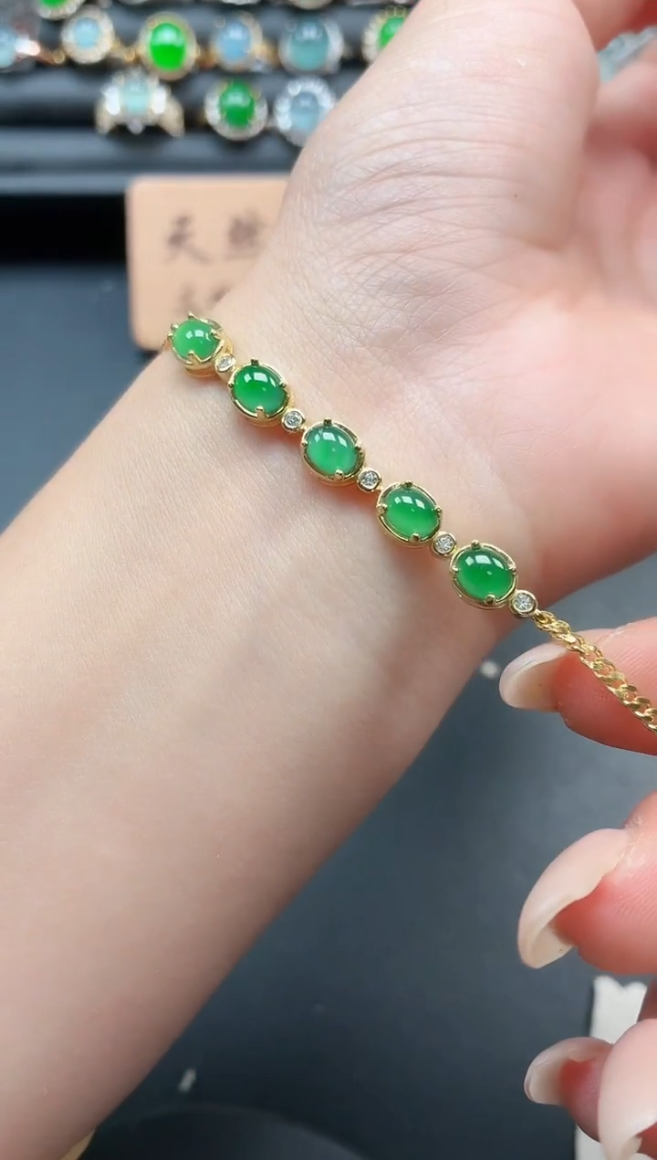 银S925镶嵌戒指翡翠111