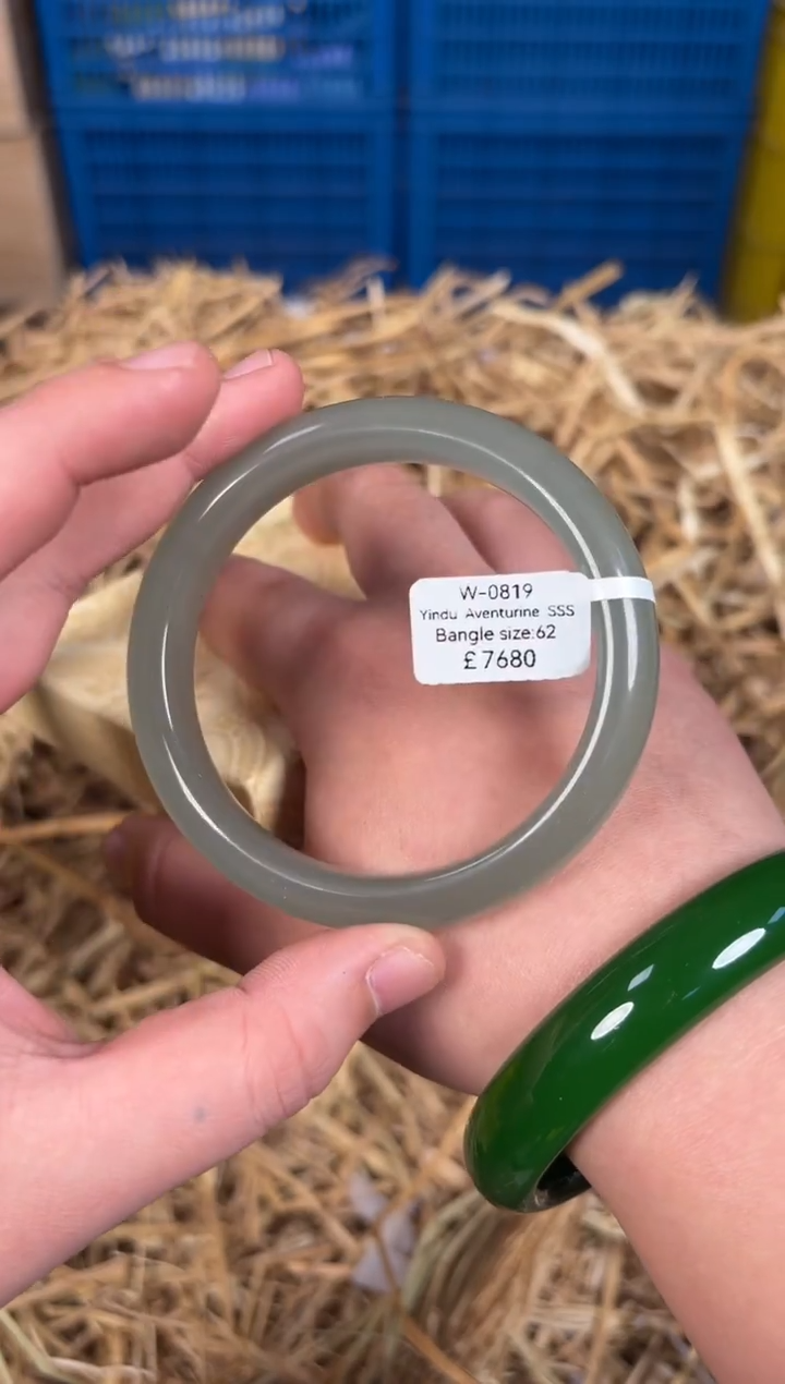 未镶嵌手镯石英质玉W0819