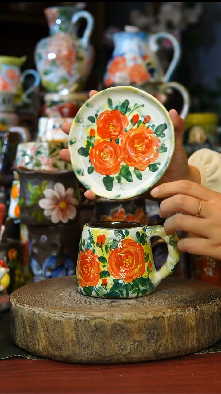 陶瓷212景德镇手工手绘釉下彩