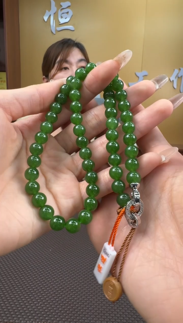 【闪购商品】和田玉项链未镶嵌7-8mm