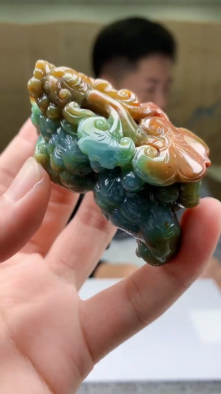 【闪购商品】定制翡翠未镶嵌4917bb-毛货挂件97