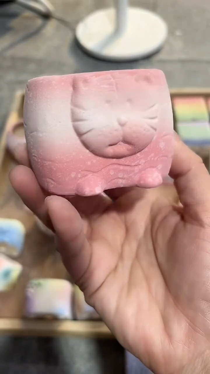 麦饭石粗陶多肉花盆5.5*4.5