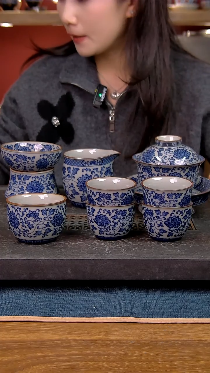 简装家用款8件套 老陶泥开片纹陶瓷茶具