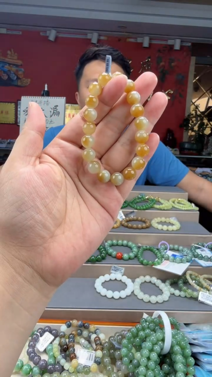 手串未镶嵌和田玉且末糖白单圈手串