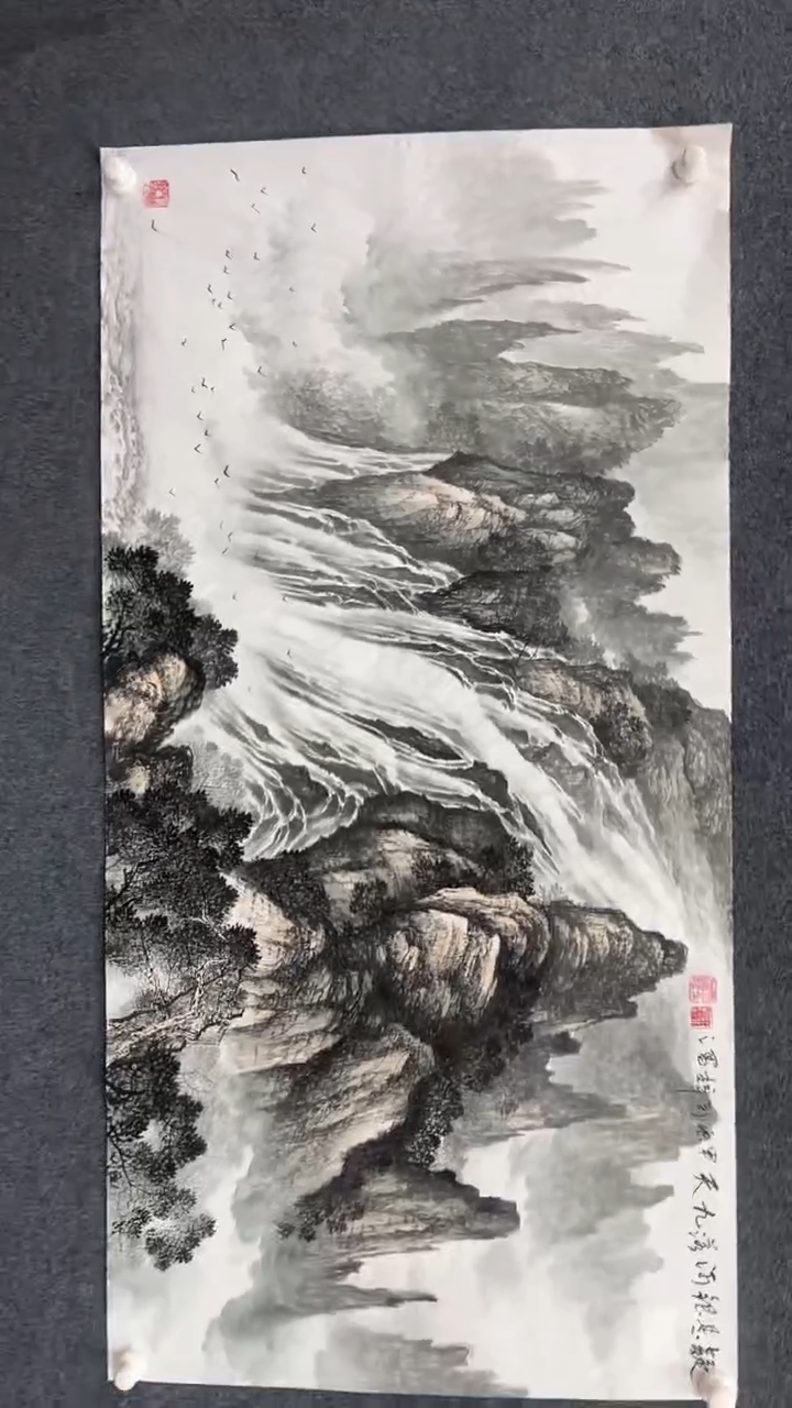 【闪购商品】国画2.6展馆-颜新辉四尺原作-山水18