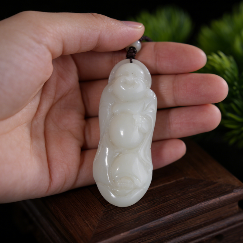 lot25 和田玉佛公吊坠/QG51222-184338 保利山东