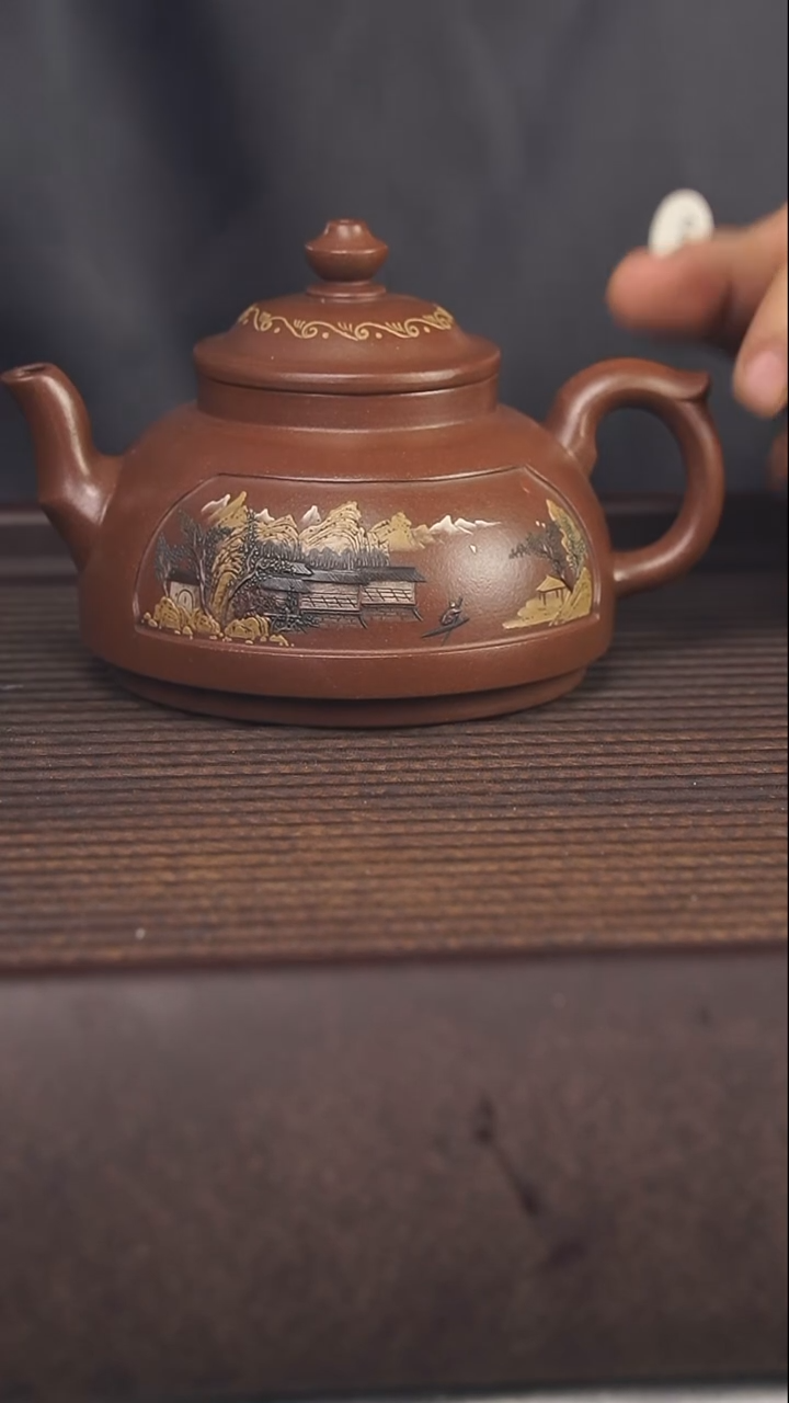 【闪购商品】紫砂茶壶270cc底槽青顾氏手工紫砂