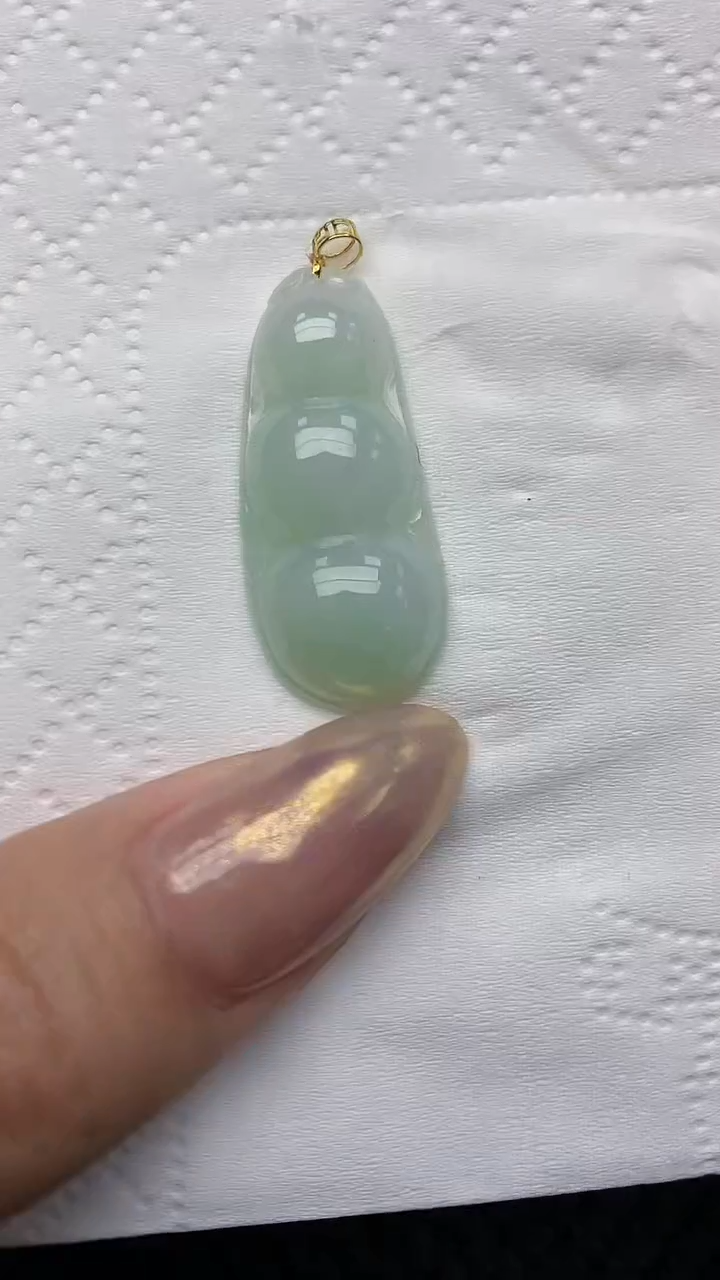 【闪购商品】翡翠颈饰18K金镶嵌天然翡翠A货