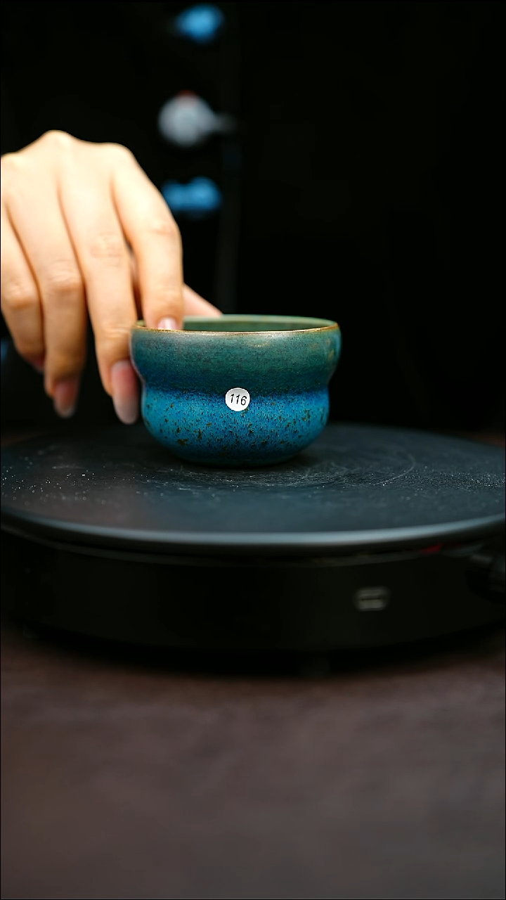 116#原矿钧瓷炉钧釉福禄杯