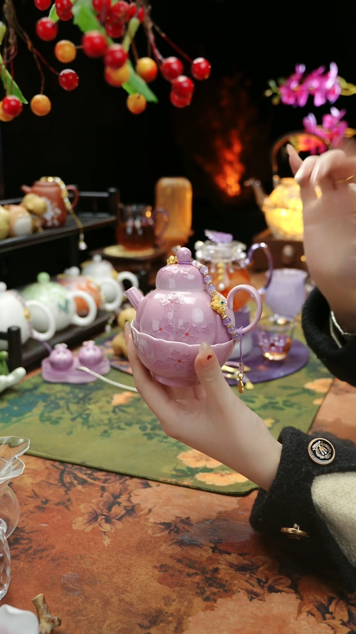 【闪购商品】紫色南瓜壶+滴流+杯子