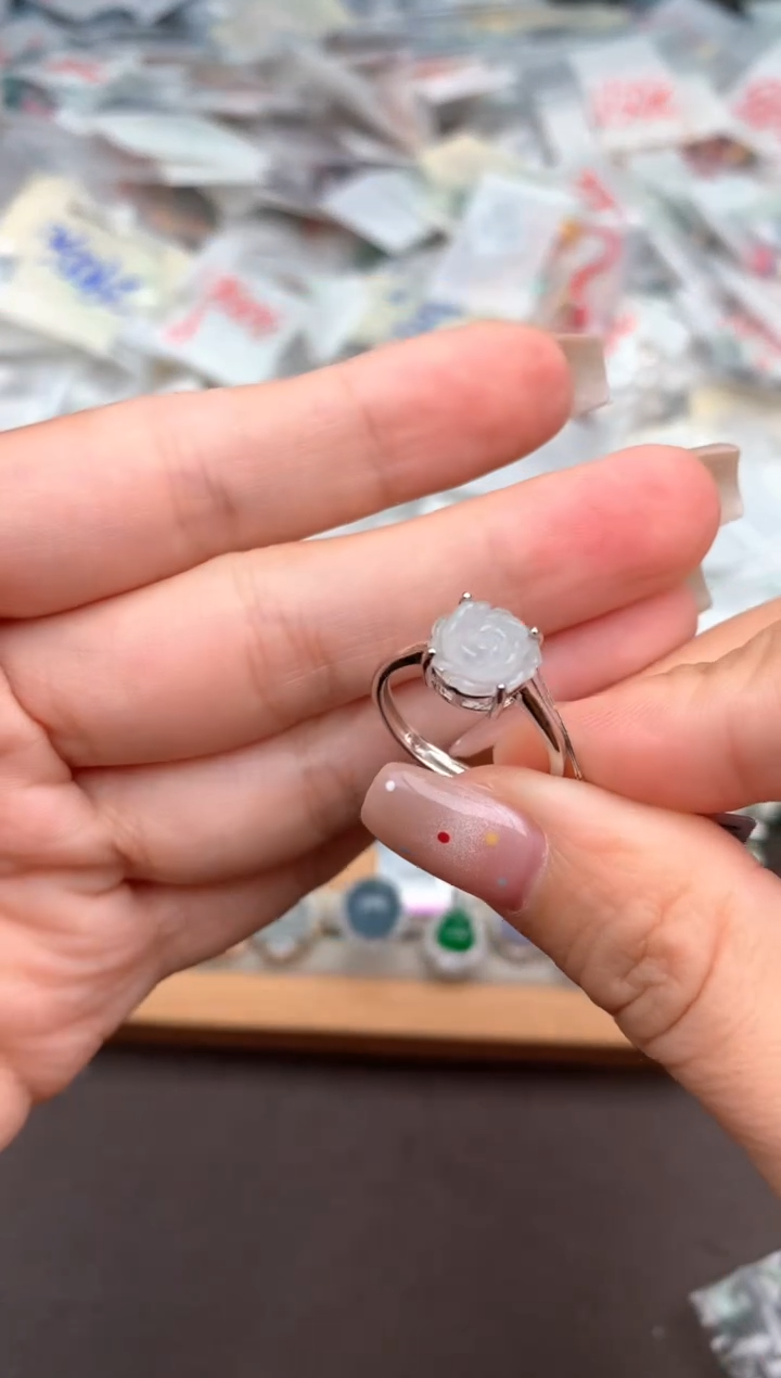 银S925镶嵌挂件翡翠一