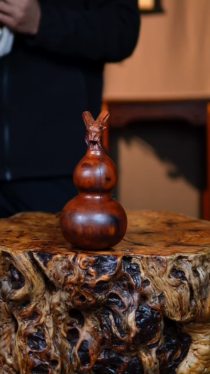 枣木纸*家百年雷击枣木龙头葫芦