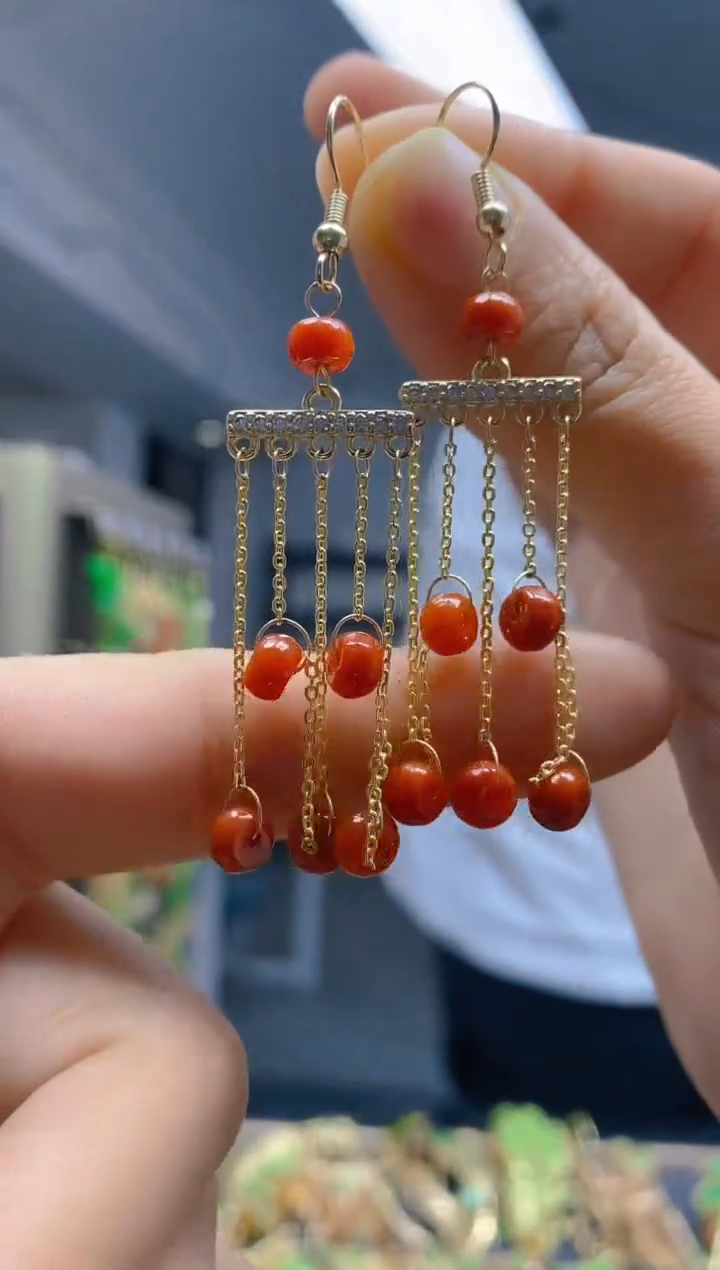 【闪购商品】翡翠耳饰合金0608翡翠耳钩