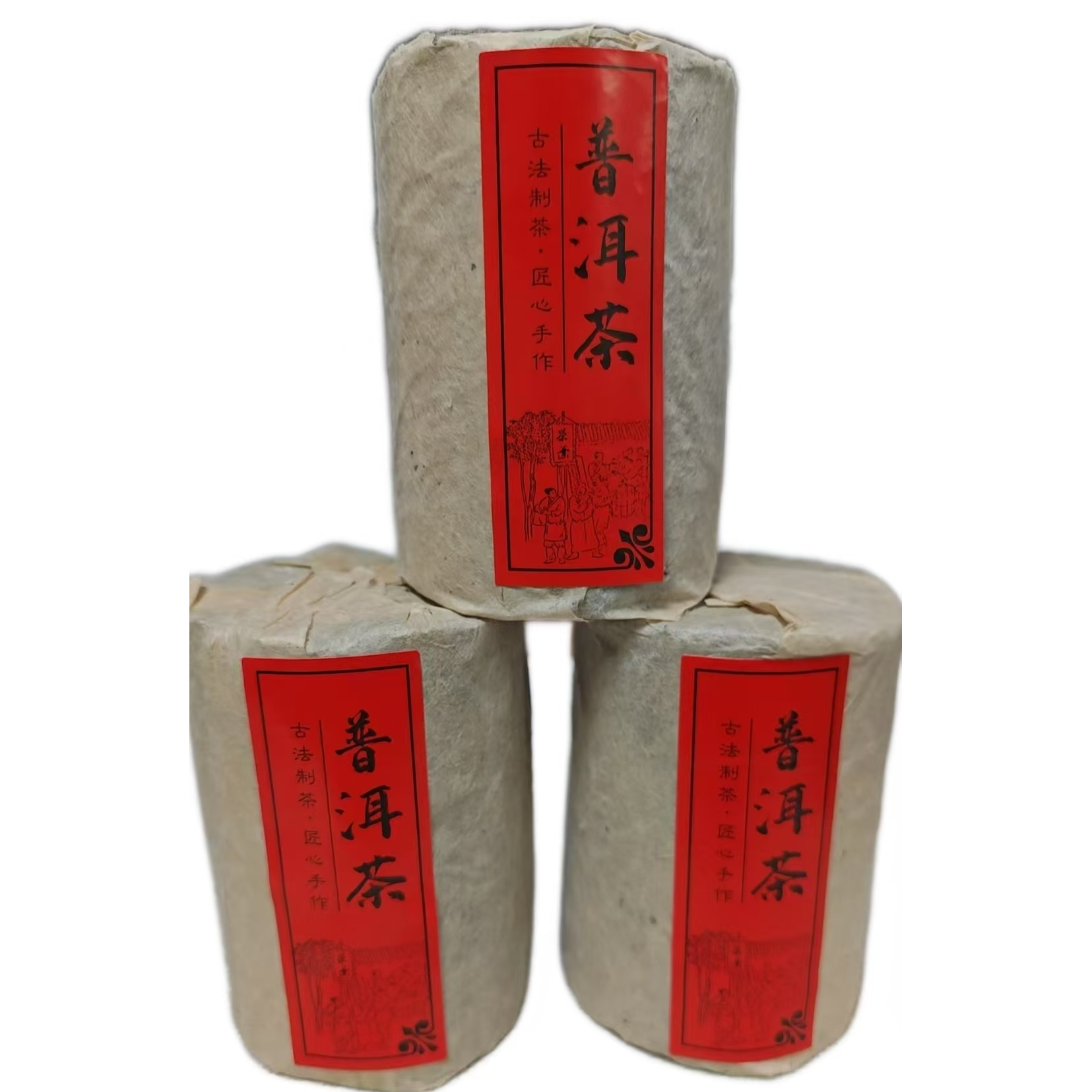 2010年 布朗山茶柱 普洱熟茶 500g