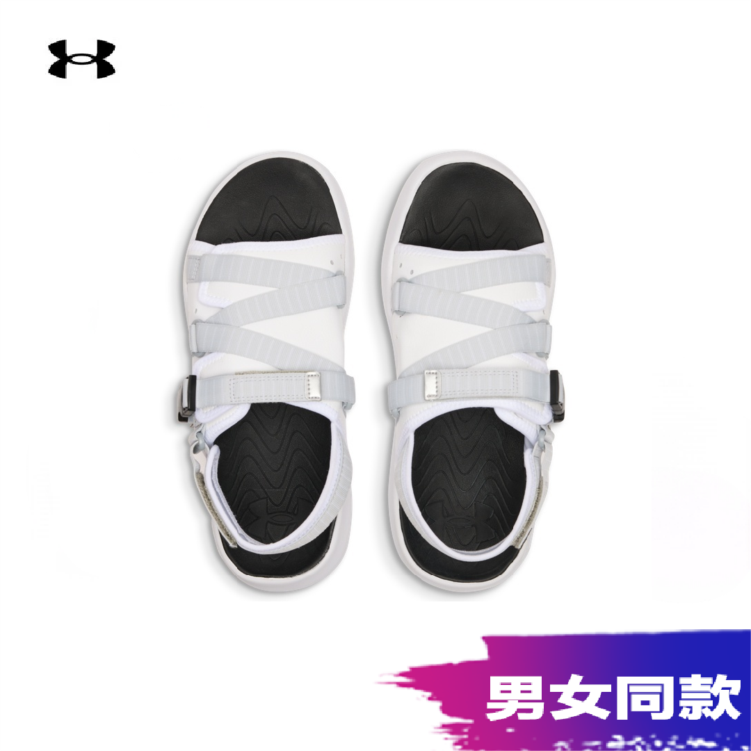 安德玛官方UA Soft Movement男女情侣魔术贴运动休闲拖鞋6007203