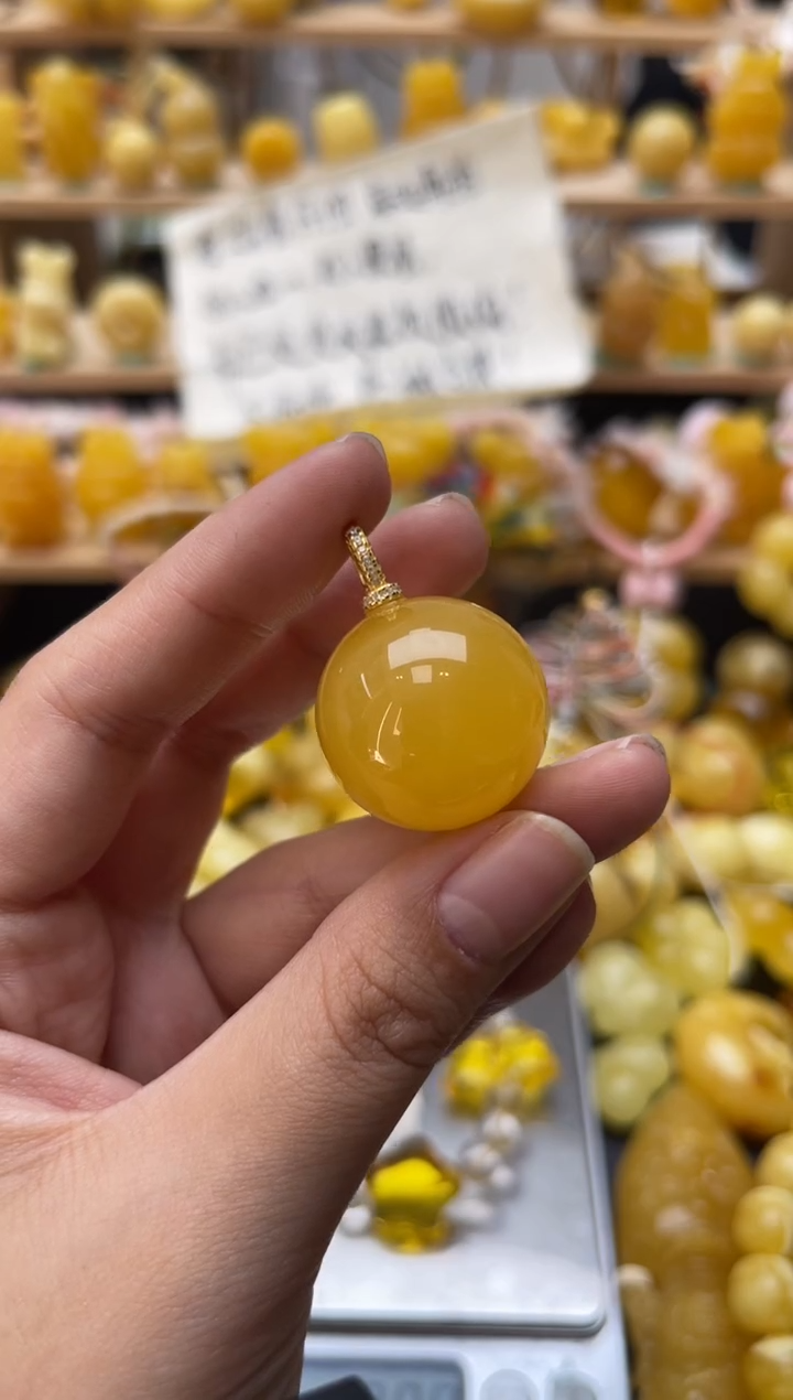 琥珀银S925镶嵌珠宝奇石029琥珀蜜蜡微瑕