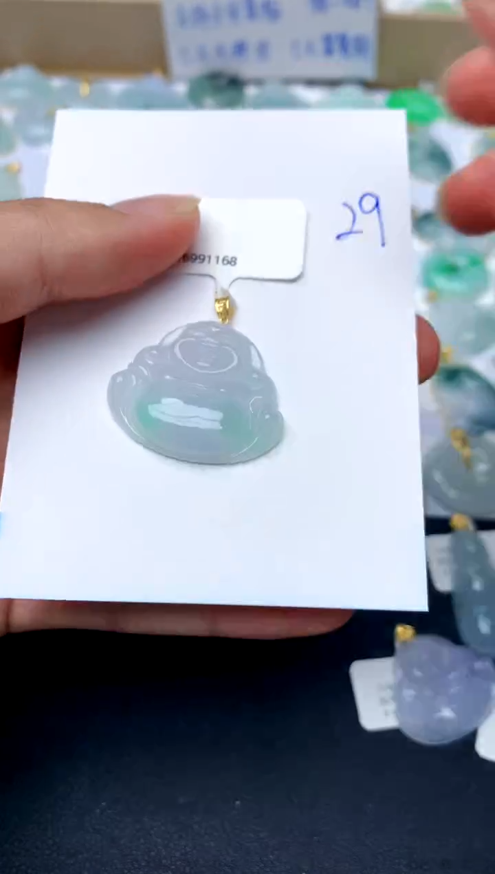 【闪购商品】翡翠颈饰18K金镶嵌29天然A货翡翠