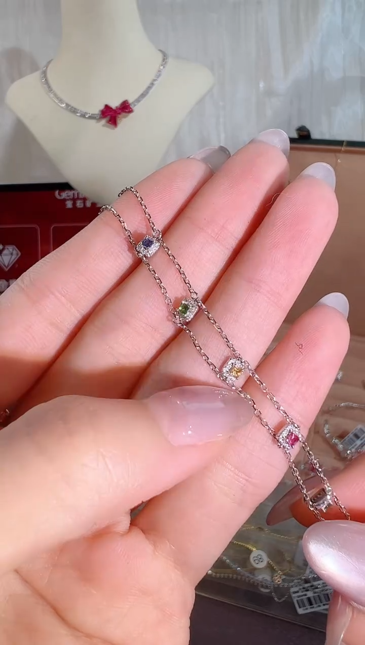 手链18K金镶嵌紫晶BB1579#-W#88