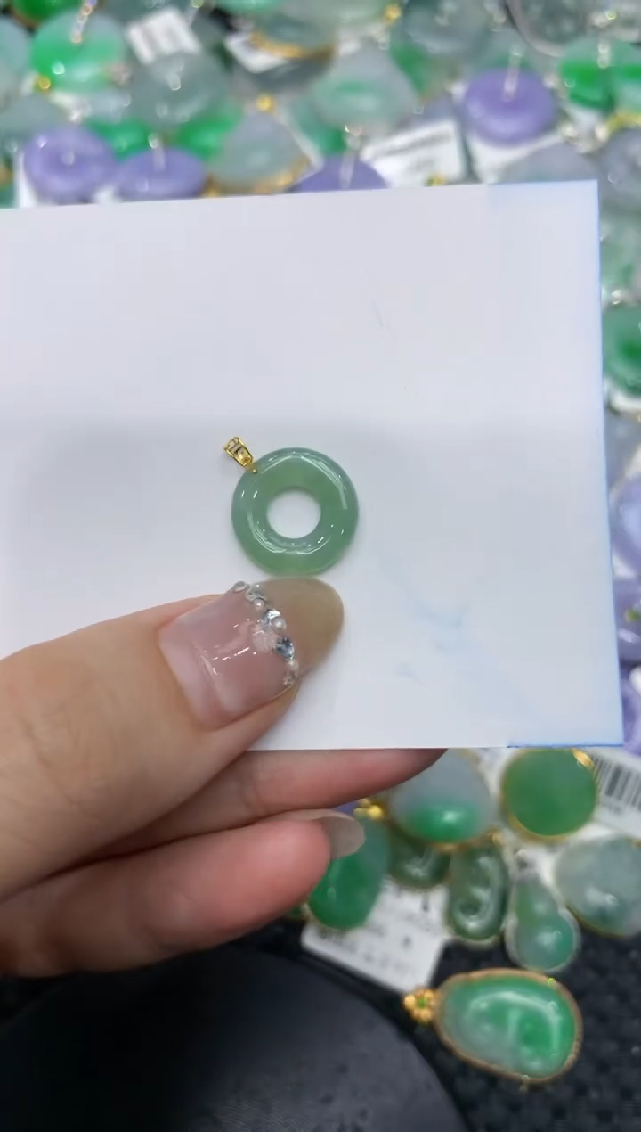 【闪购商品】翡翠颈饰18K金镶嵌222222222