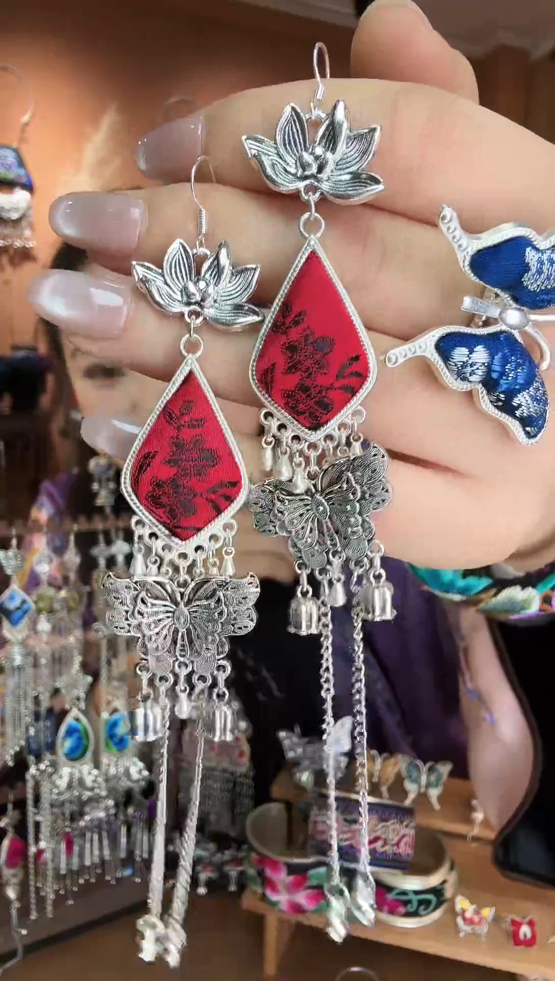 刺绣纯手工民族风耳环