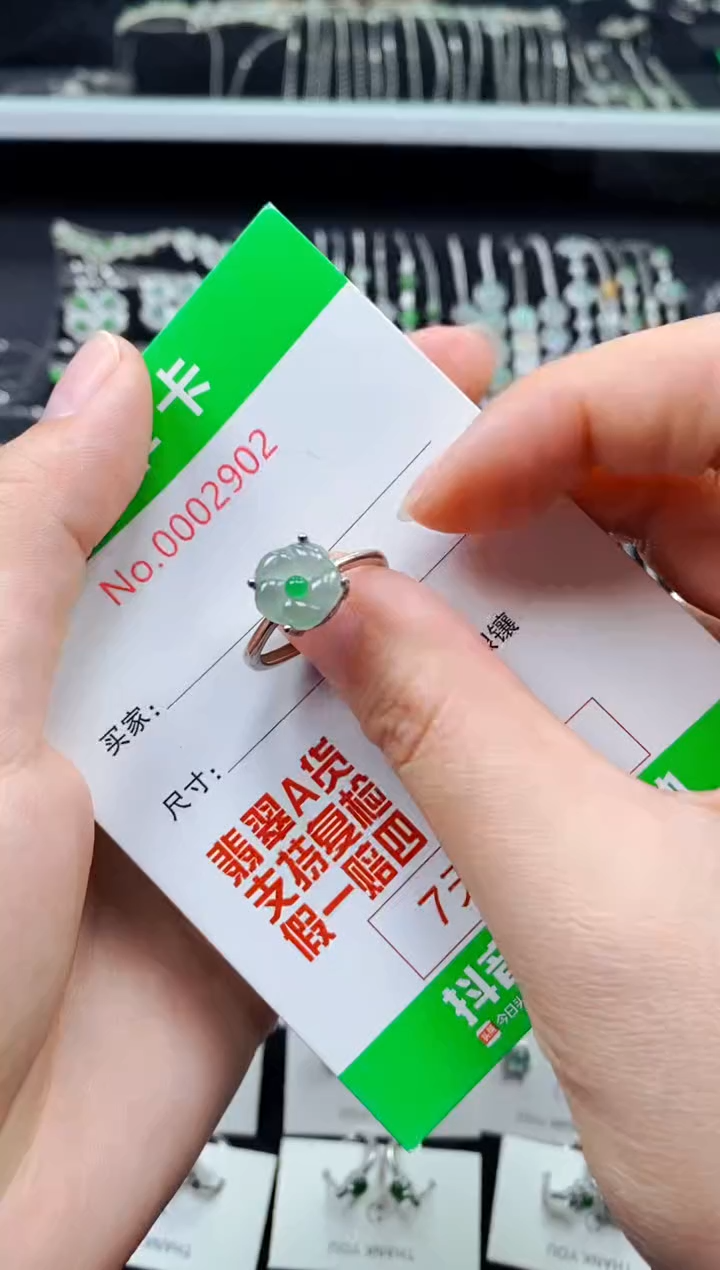 【闪购商品】翡翠戒指银S925镶嵌2902