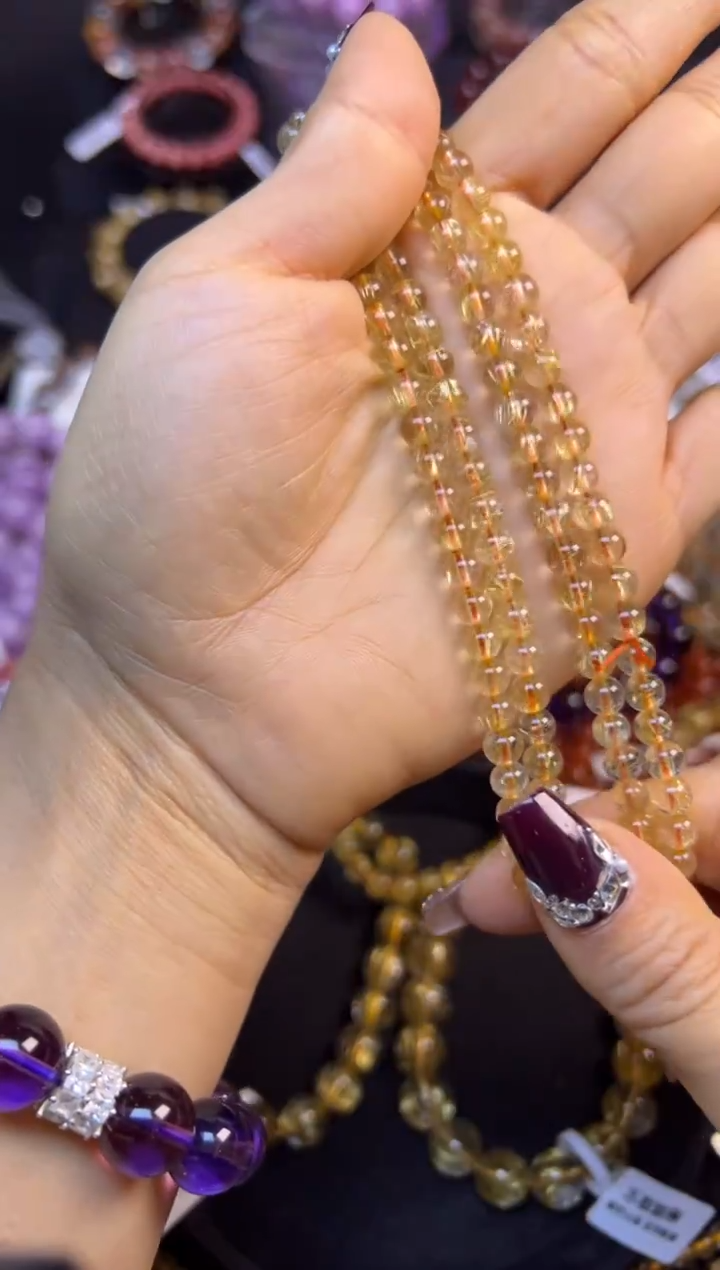 未镶嵌手串水晶金发晶三圈5.9mm