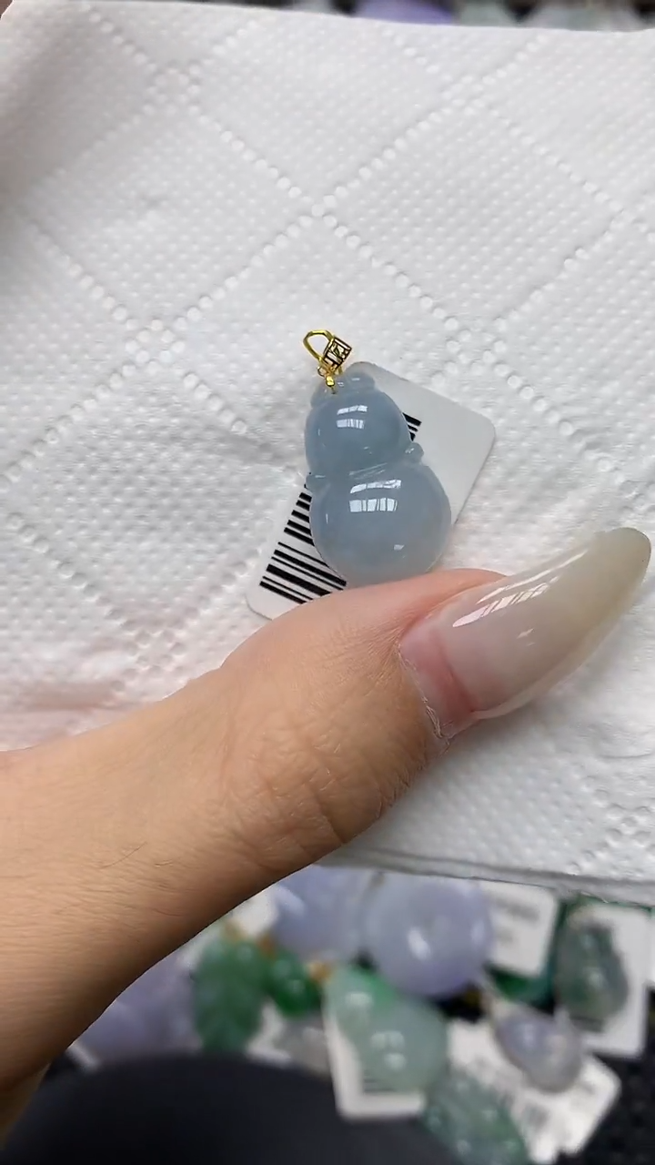 颈饰18K金镶嵌翡翠11111111111