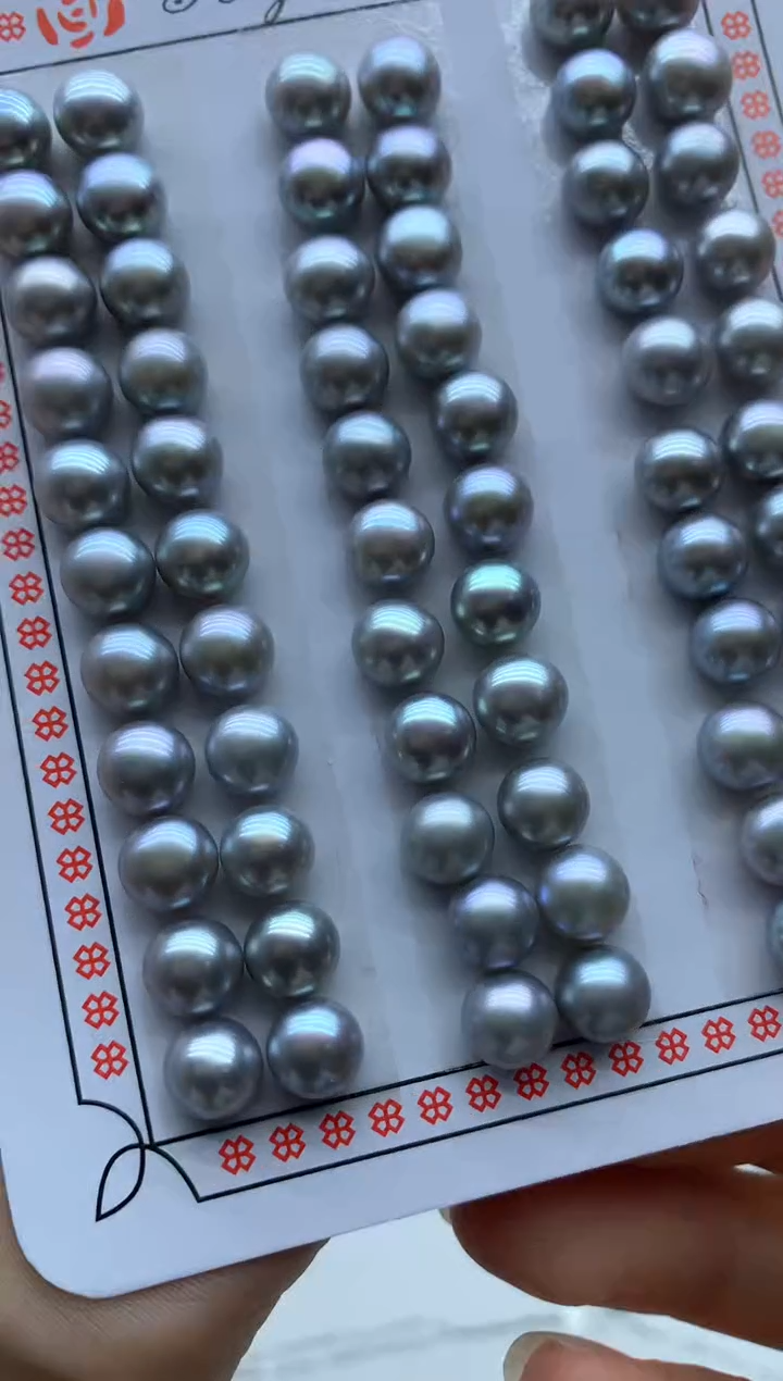 银S925镶嵌淡水珍珠耳饰多样性发其一7mm