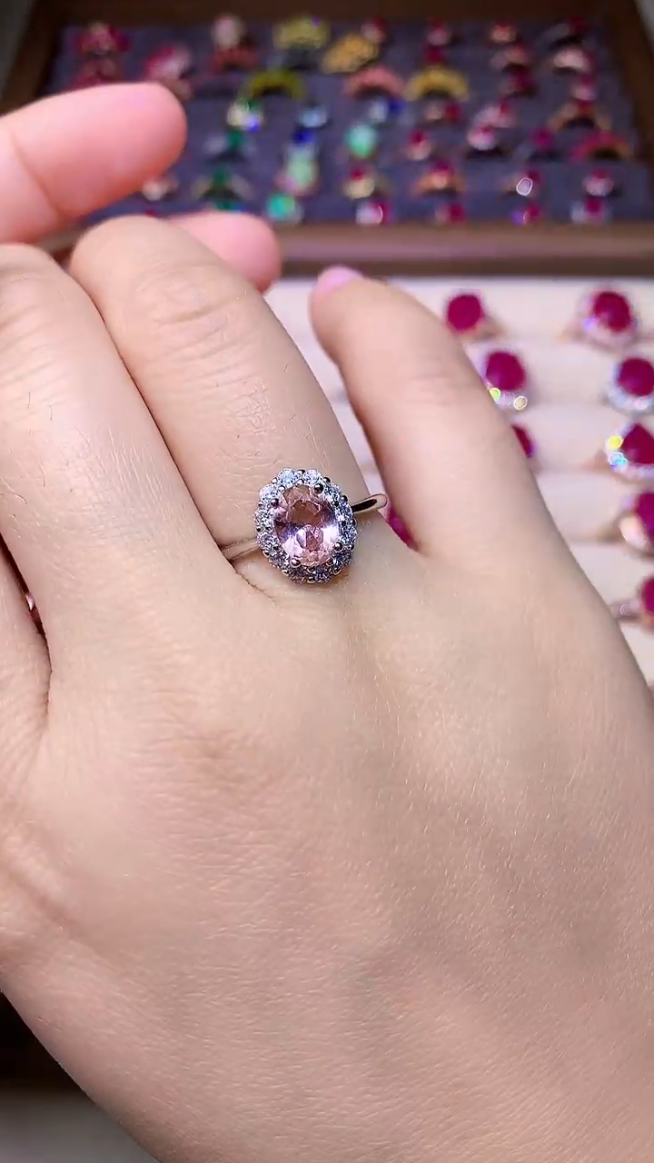 【闪购商品】碧玺戒指银S925镶嵌00000