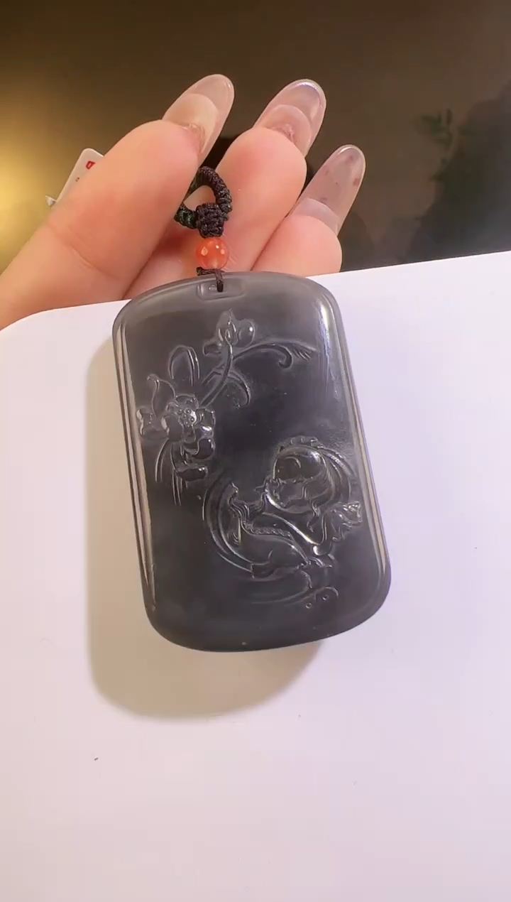 【闪购商品】和田玉颈饰未镶嵌随型花牌5435