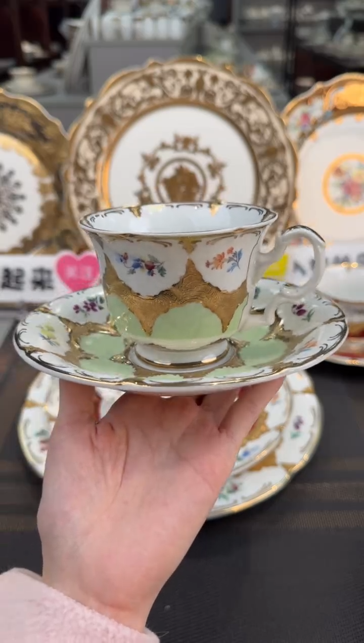 【闪购商品】瓷片240毫升杯碟福利款 微瑕 2套