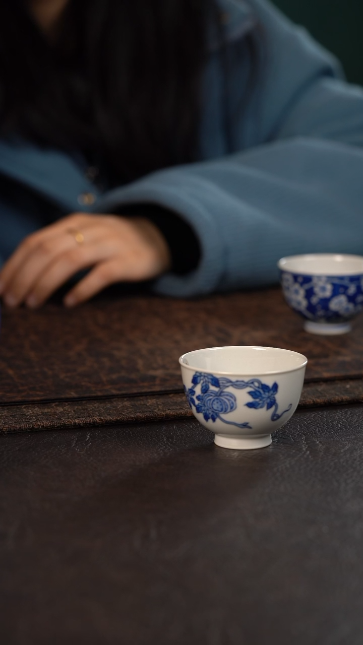 【闪购商品】杯HLX陶瓷折枝南瓜小鸡心杯