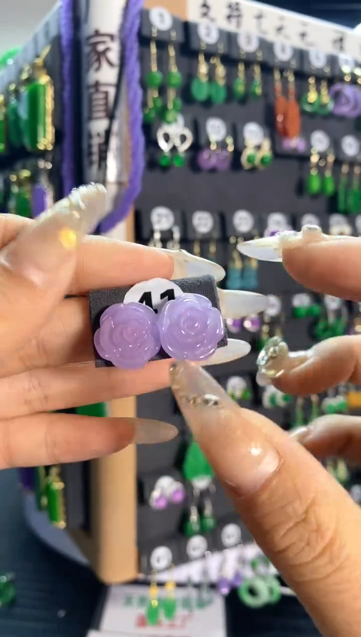 【闪购商品】翡翠耳饰银S925镶嵌41......