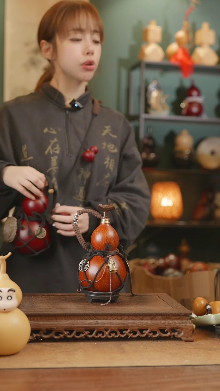 【闪购商品】65号精品天然大漆工艺防渗内胆酒葫芦~