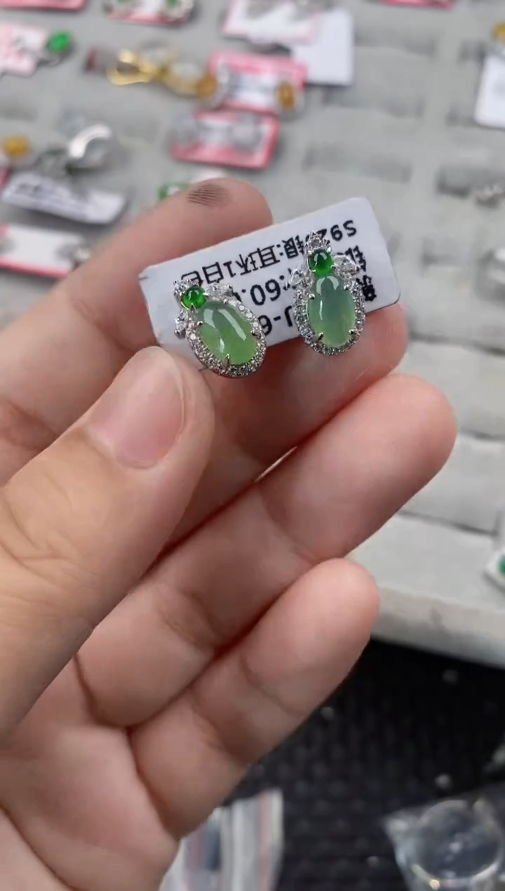 银S925镶嵌戒指翡翠22222   4