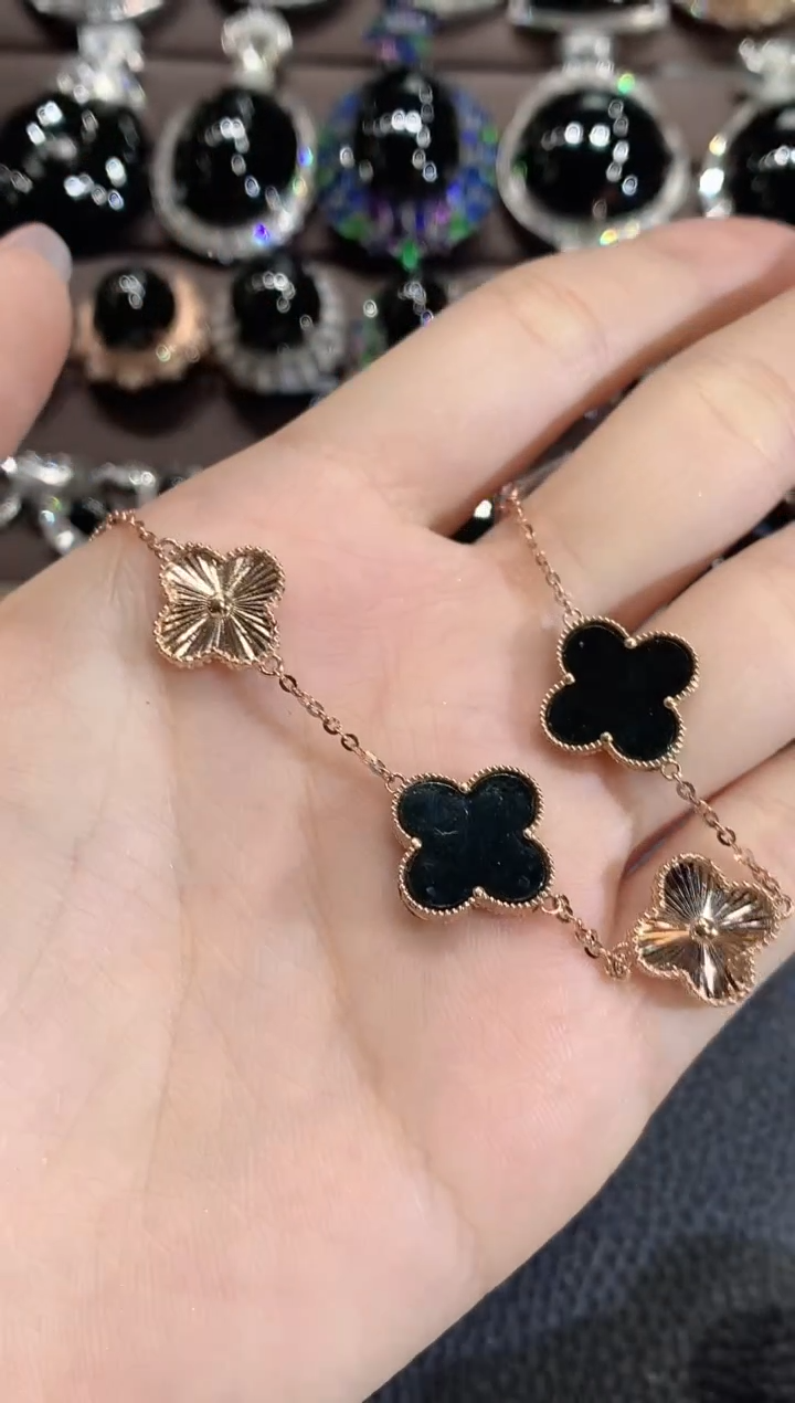 18K金镶嵌手链翡翠C50翡翠多样性发一件