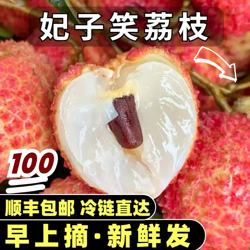 新鲜茂名妃子笑荔枝新鲜现摘当季水果整箱应季孕妇现摘荔枝顺丰