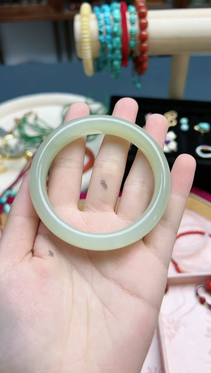 【闪购商品】和田玉手镯未镶嵌和田玉53#手镯*1 ZD