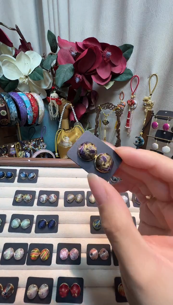 海**燕【孤品车1.1】上久楷紫八达晕12毫米耳钉