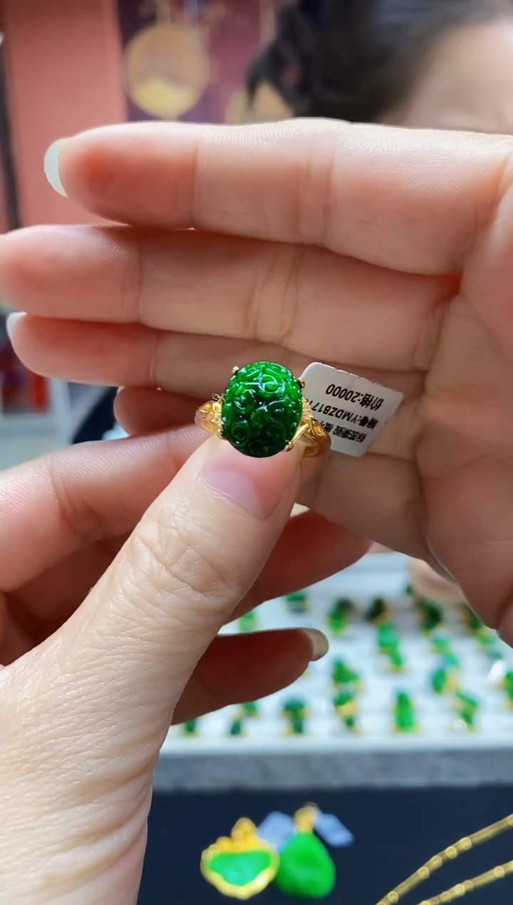 颈饰未镶嵌翡翠翡翠戒指13