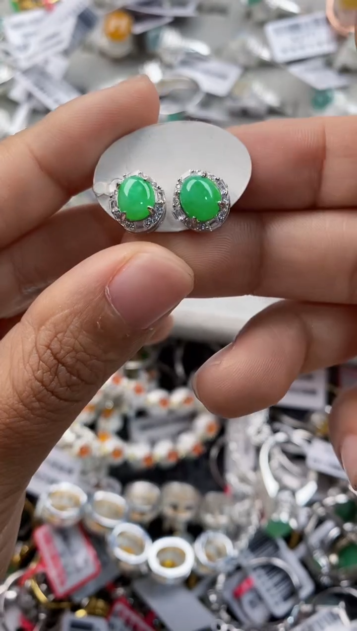 银S925镶嵌戒指翡翠333    5