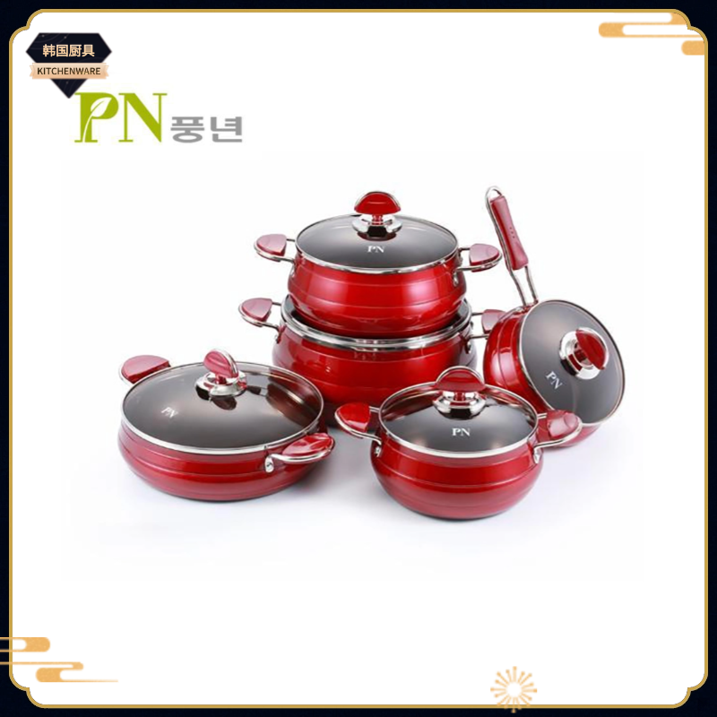 韩国进口-无涂层红色汤锅(燃气单用款，电磁炉燃气通用款)